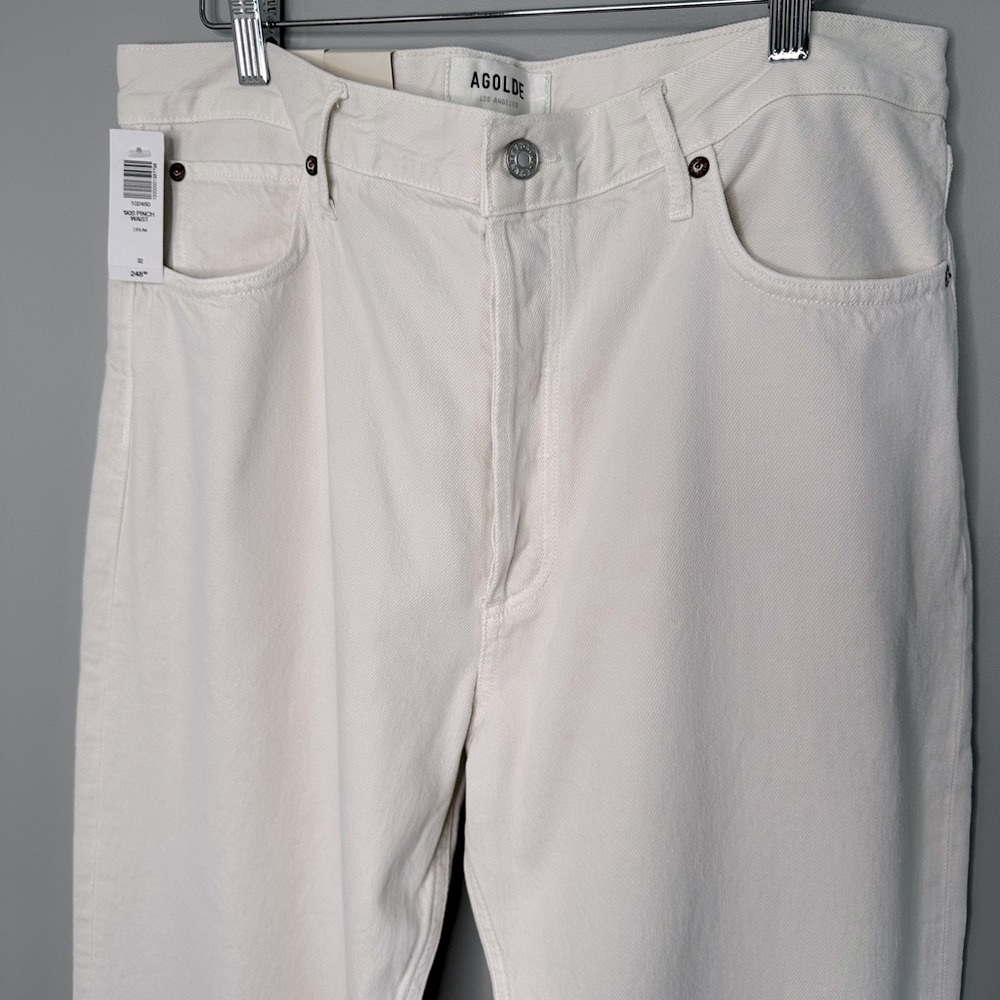 90’s Pinch Waist Off-White/Birch-Toned Straight Jeans